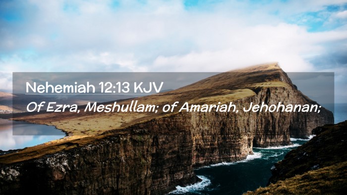 Picture 02 - Nehemiah 12:13 KJV Desktop Wallpaper - Of Ezra, Meshullam; of Amariah, - Desktop Bible Verse Wallpaper