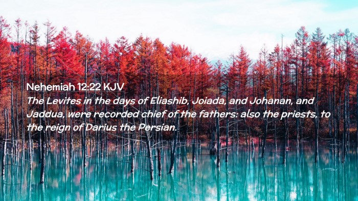 Picture 02 - Nehemiah 12:22 KJV Desktop Wallpaper - The Levites in the days of Eliashib, Joiada, and - Desktop Bible Verse Wallpaper
