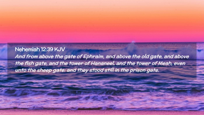 Picture 02 - Nehemiah 12:39 KJV Desktop Wallpaper - And from above the gate of Ephraim, and above the - Desktop Bible Verse Wallpaper