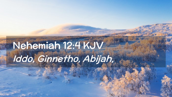 Picture 02 - Nehemiah 12:4 KJV Desktop Wallpaper - Iddo, Ginnetho, - Desktop Bible Verse Wallpaper