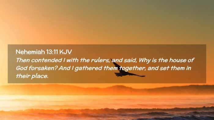 Picture 02 - Nehemiah 13:11 KJV Desktop Wallpaper - Then contended I with the rulers, and said, Why - Desktop Bible Verse Wallpaper