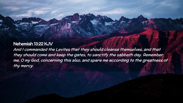 Picture 02 - Nehemiah 13:22 KJV Desktop Wallpaper - And I commanded the Levites that they should - Desktop Bible Verse Wallpaper