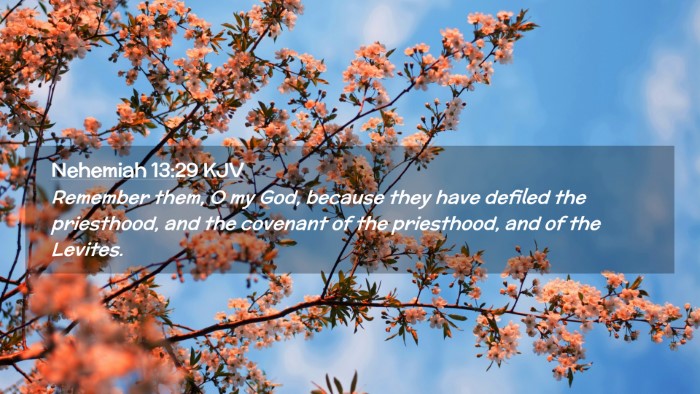 Picture 02 - Nehemiah 13:29 KJV Desktop Wallpaper - Remember them, O my God, because they have - Desktop Bible Verse Wallpaper