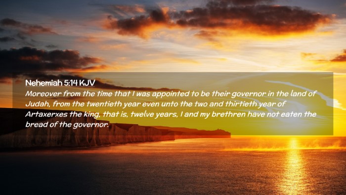 Picture 02 - Nehemiah 5:14 KJV Desktop Wallpaper - Moreover from the time that I was appointed to be - Desktop Bible Verse Wallpaper