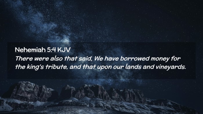 Picture 02 - Nehemiah 5:4 KJV Desktop Wallpaper - There were also that said, We have borrowed money - Desktop Bible Verse Wallpaper