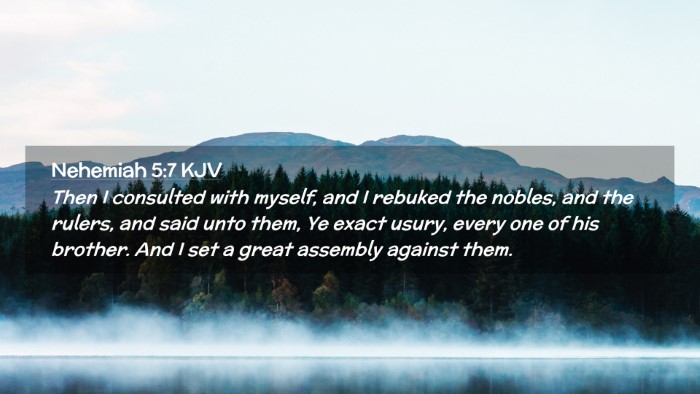 Picture 02 - Nehemiah 5:7 KJV Desktop Wallpaper - Then I consulted with myself, and I rebuked the - Desktop Bible Verse Wallpaper