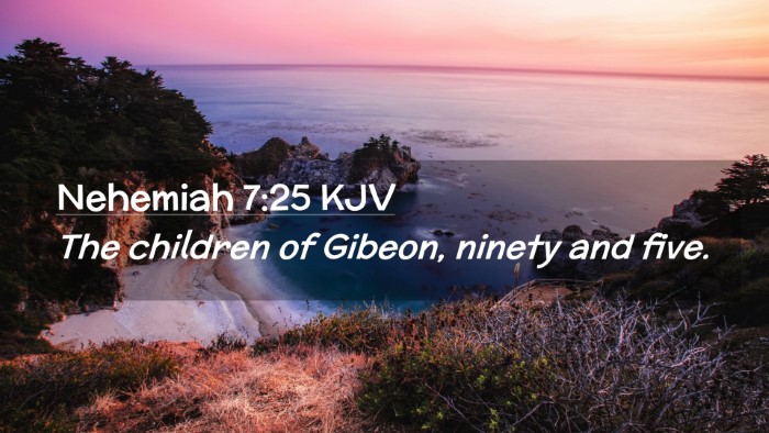 Picture 02 - Nehemiah 7:25 KJV Desktop Wallpaper - The children of Gibeon, ninety and - Desktop Bible Verse Wallpaper