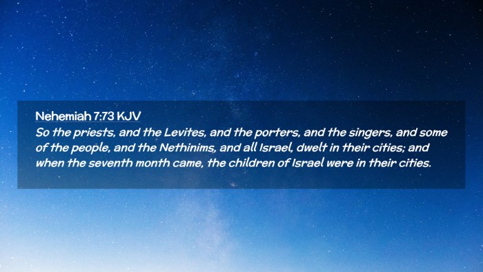 Picture 02 - Nehemiah 7:73 KJV Desktop Wallpaper - So the priests, and the Levites, and the porters, - Desktop Bible Verse Wallpaper