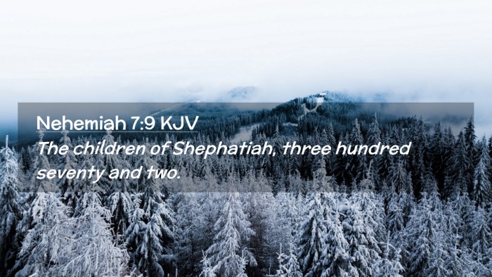 Picture 02 - Nehemiah 7:9 KJV Desktop Wallpaper - The children of Shephatiah, three hundred seventy - Desktop Bible Verse Wallpaper