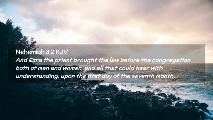 Picture 02 - Nehemiah 8:2 KJV Desktop Wallpaper - And Ezra the priest brought the law before the - Desktop Bible Verse Wallpaper