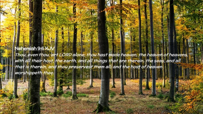 Picture 02 - Nehemiah 9:6 KJV Desktop Wallpaper - Thou, even thou, art LORD alone; thou hast made - Desktop Bible Verse Wallpaper