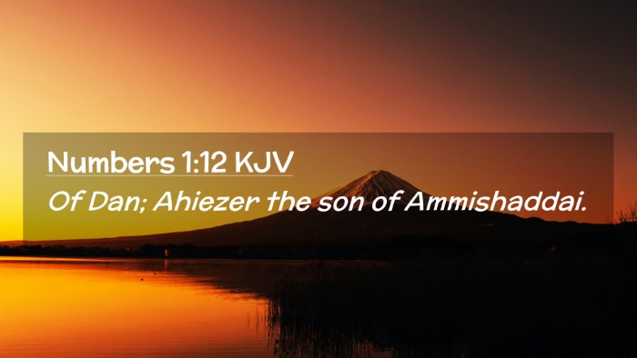 Picture 02 - Numbers 1:12 KJV Desktop Wallpaper - Of Dan; Ahiezer the son of - Desktop Bible Verse Wallpaper