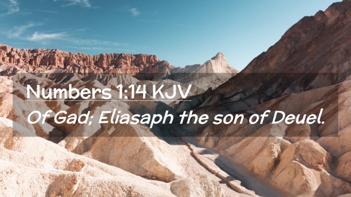 Picture 02 - Numbers 1:14 KJV Desktop Wallpaper - Of Gad; Eliasaph the son of - Desktop Bible Verse Wallpaper