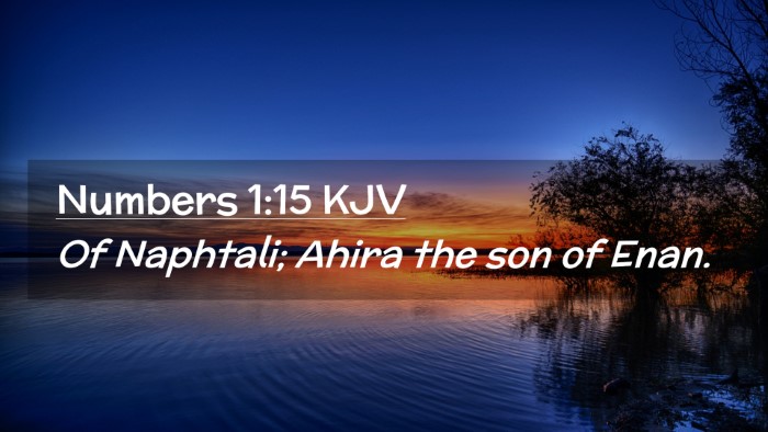Picture 02 - Numbers 1:15 KJV Desktop Wallpaper - Of Naphtali; Ahira the son of - Desktop Bible Verse Wallpaper