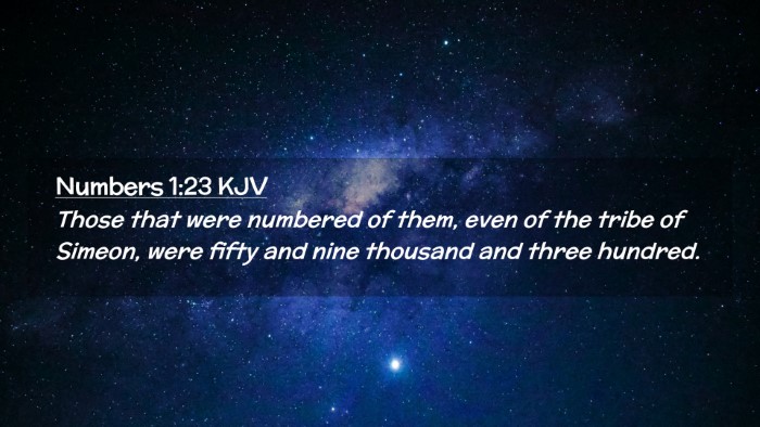 Picture 02 - Numbers 1:23 KJV Desktop Wallpaper - Those that were numbered of them, even of the - Desktop Bible Verse Wallpaper