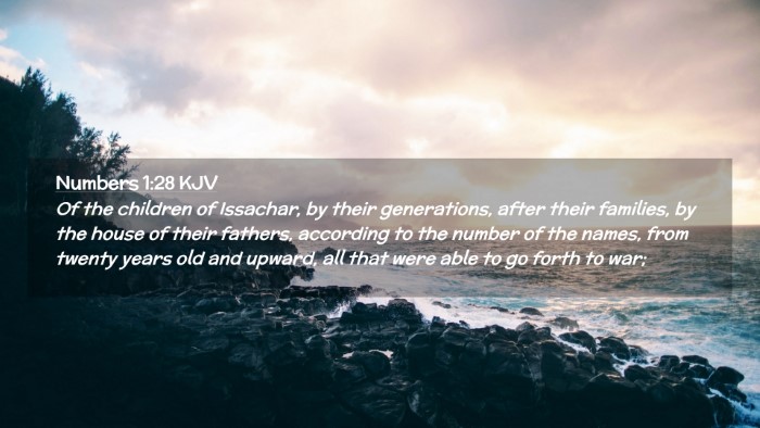 Picture 02 - Numbers 1:28 KJV Desktop Wallpaper - Of the children of Issachar, by their - Desktop Bible Verse Wallpaper