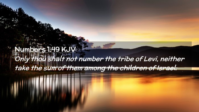 Picture 02 - Numbers 1:49 KJV Desktop Wallpaper - Only thou shalt not number the tribe of Levi, - Desktop Bible Verse Wallpaper