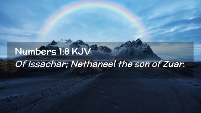 Picture 02 - Numbers 1:8 KJV Desktop Wallpaper - Of Issachar; Nethaneel the son of - Desktop Bible Verse Wallpaper