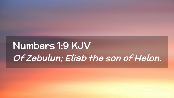 Picture 02 - Numbers 1:9 KJV Desktop Wallpaper - Of Zebulun; Eliab the son of - Desktop Bible Verse Wallpaper