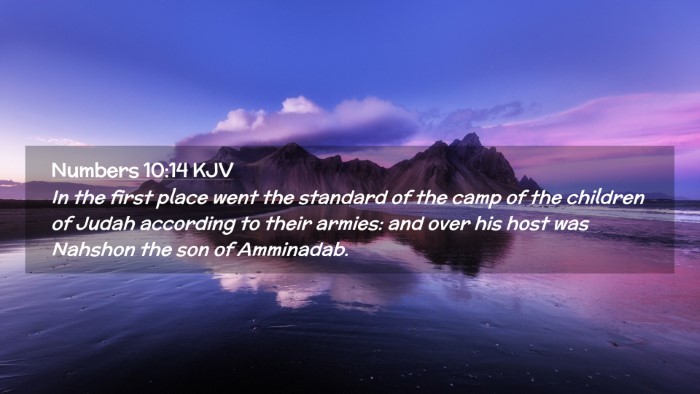 Picture 02 - Numbers 10:14 KJV Desktop Wallpaper - In the first place went the standard of the camp - Desktop Bible Verse Wallpaper