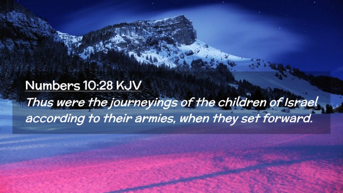 Picture 02 - Numbers 10:28 KJV Desktop Wallpaper - Thus were the journeyings of the children of - Desktop Bible Verse Wallpaper