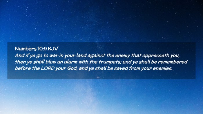 Picture 02 - Numbers 10:9 KJV Desktop Wallpaper - And if ye go to war in your land against the - Desktop Bible Verse Wallpaper
