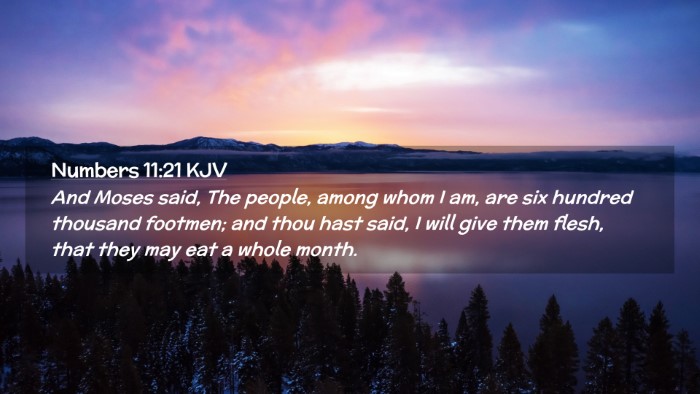 Picture 02 - Numbers 11:21 KJV Desktop Wallpaper - And Moses said, The people, among whom I am, are - Desktop Bible Verse Wallpaper