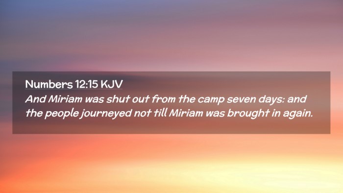 Picture 02 - Numbers 12:15 KJV Desktop Wallpaper - And Miriam was shut out from the camp seven days: - Desktop Bible Verse Wallpaper