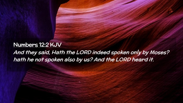 Picture 02 - Numbers 12:2 KJV Desktop Wallpaper - And they said, Hath the LORD indeed spoken only - Desktop Bible Verse Wallpaper