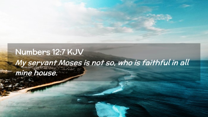 Picture 02 - Numbers 12:7 KJV Desktop Wallpaper - My servant Moses is not so, who is faithful in - Desktop Bible Verse Wallpaper