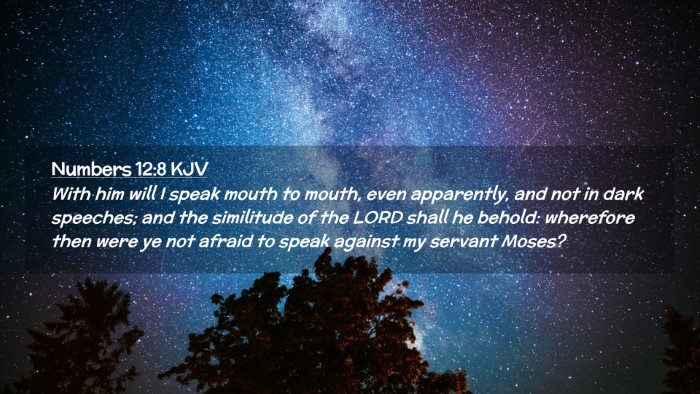 Picture 02 - Numbers 12:8 KJV Desktop Wallpaper - With him will I speak mouth to mouth, even - Desktop Bible Verse Wallpaper
