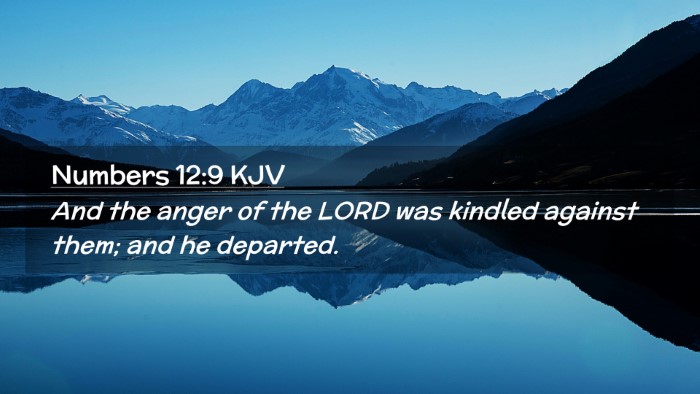 Picture 02 - Numbers 12:9 KJV Desktop Wallpaper - And the anger of the LORD was kindled against - Desktop Bible Verse Wallpaper