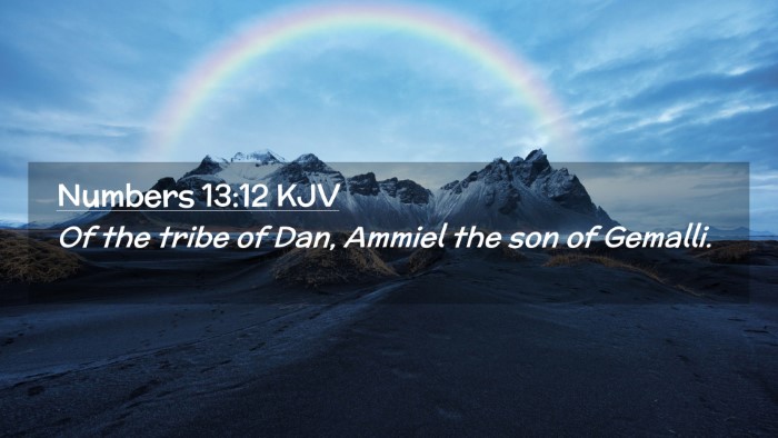 Picture 02 - Numbers 13:12 KJV Desktop Wallpaper - Of the tribe of Dan, Ammiel the son of - Desktop Bible Verse Wallpaper