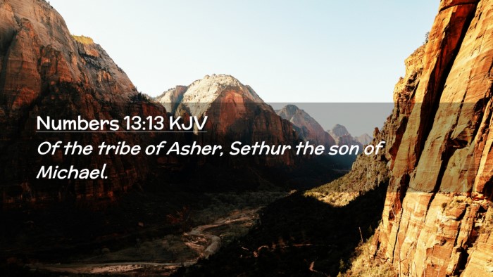 Picture 02 - Numbers 13:13 KJV Desktop Wallpaper - Of the tribe of Asher, Sethur the son of - Desktop Bible Verse Wallpaper