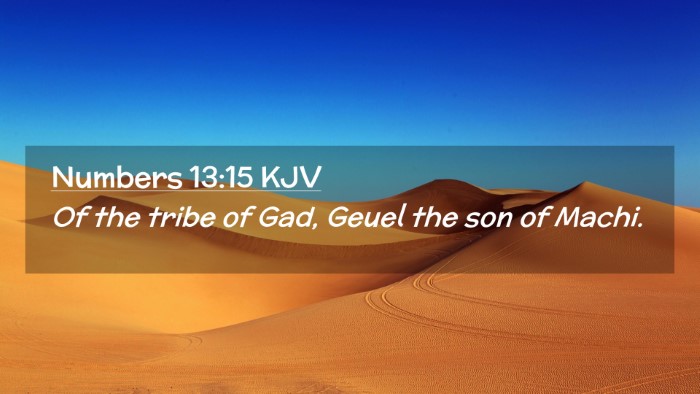 Picture 02 - Numbers 13:15 KJV Desktop Wallpaper - Of the tribe of Gad, Geuel the son of - Desktop Bible Verse Wallpaper