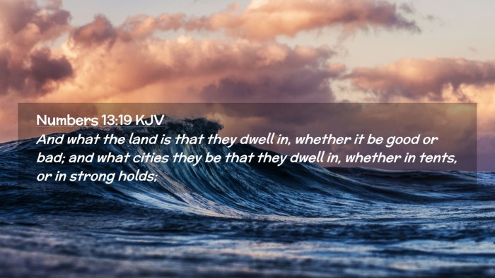 Picture 02 - Numbers 13:19 KJV Desktop Wallpaper - And what the land is that they dwell in, whether - Desktop Bible Verse Wallpaper