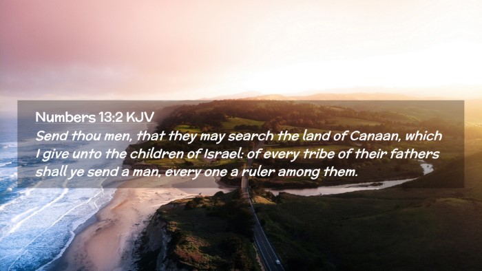 Picture 02 - Numbers 13:2 KJV Desktop Wallpaper - Send thou men, that they may search the land of - Desktop Bible Verse Wallpaper