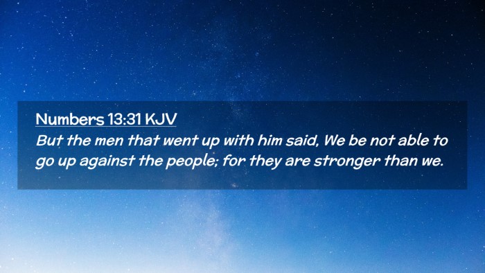 Picture 02 - Numbers 13:31 KJV Desktop Wallpaper - But the men that went up with him said, We be not - Desktop Bible Verse Wallpaper