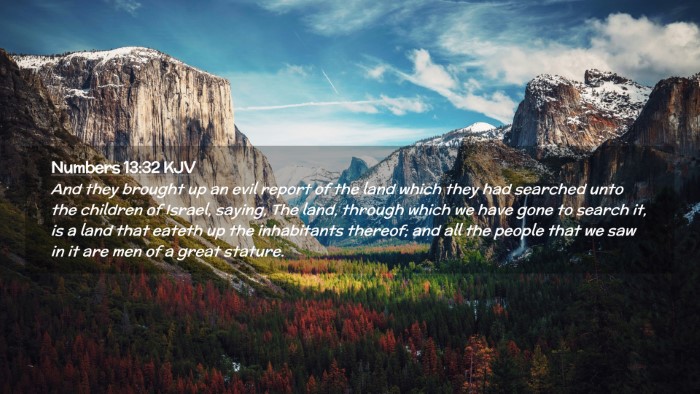 Picture 02 - Numbers 13:32 KJV Desktop Wallpaper - And they brought up an evil report of the land - Desktop Bible Verse Wallpaper
