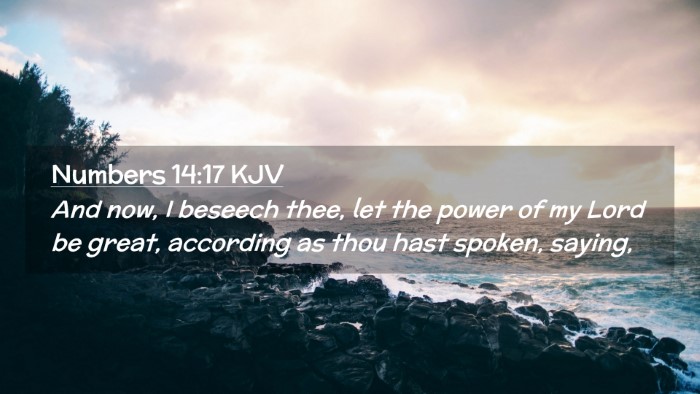 Picture 02 - Numbers 14:17 KJV Desktop Wallpaper - And now, I beseech thee, let the power of my Lord - Desktop Bible Verse Wallpaper