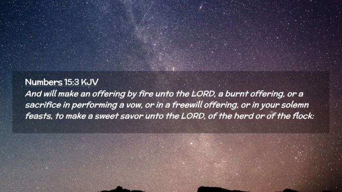 Picture 02 - Numbers 15:3 KJV Desktop Wallpaper - And will make an offering by fire unto the LORD, - Desktop Bible Verse Wallpaper