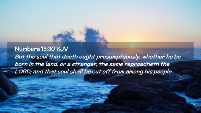 Picture 02 - Numbers 15:30 KJV Desktop Wallpaper - But the soul that doeth ought presumptuously, - Desktop Bible Verse Wallpaper