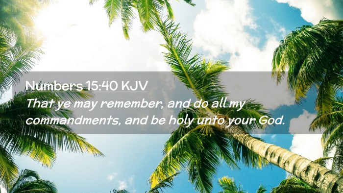 Picture 02 - Numbers 15:40 KJV Desktop Wallpaper - That ye may remember, and do all my commandments, - Desktop Bible Verse Wallpaper
