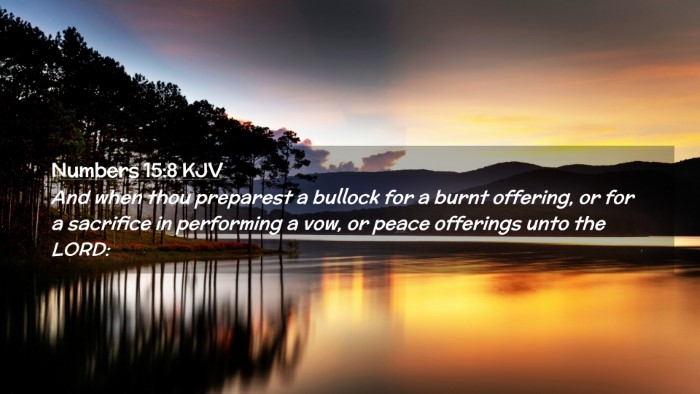 Picture 02 - Numbers 15:8 KJV Desktop Wallpaper - And when thou preparest a bullock for a burnt - Desktop Bible Verse Wallpaper