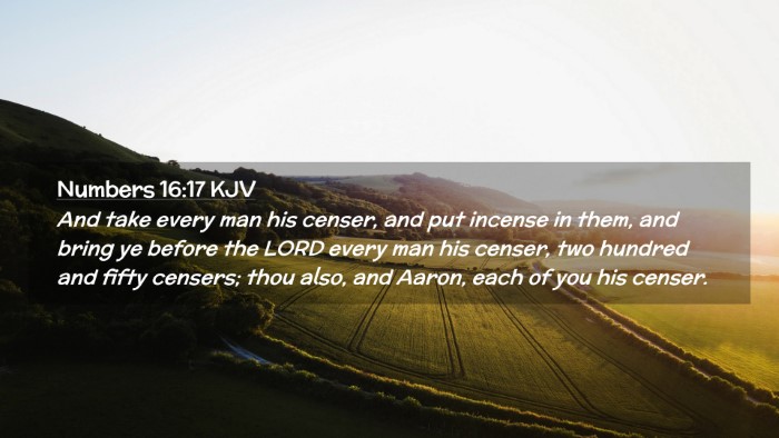 Picture 02 - Numbers 16:17 KJV Desktop Wallpaper - And take every man his censer, and put incense in - Desktop Bible Verse Wallpaper