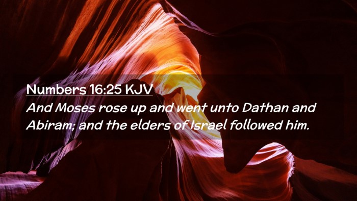 Picture 02 - Numbers 16:25 KJV Desktop Wallpaper - And Moses rose up and went unto Dathan and - Desktop Bible Verse Wallpaper