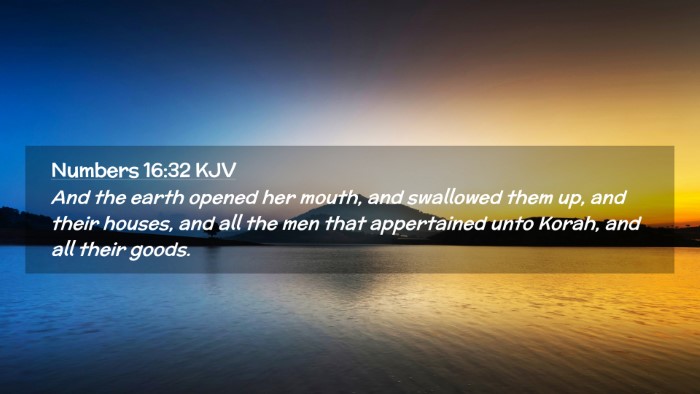Picture 02 - Numbers 16:32 KJV Desktop Wallpaper - And the earth opened her mouth, and swallowed - Desktop Bible Verse Wallpaper