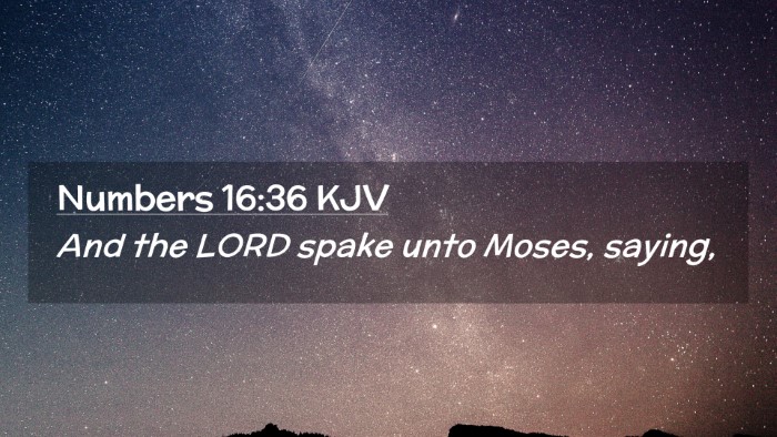 Picture 02 - Numbers 16:36 KJV Desktop Wallpaper - And the LORD spake unto Moses, - Desktop Bible Verse Wallpaper