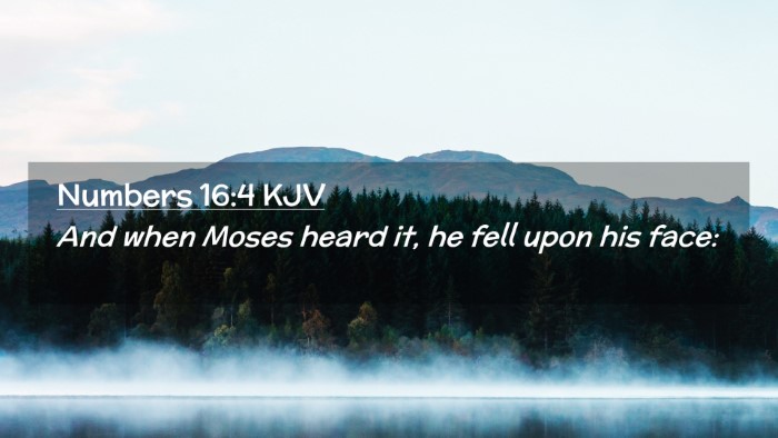 Picture 02 - Numbers 16:4 KJV Desktop Wallpaper - And when Moses heard it, he fell upon his - Desktop Bible Verse Wallpaper