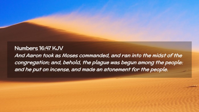 Picture 02 - Numbers 16:47 KJV Desktop Wallpaper - And Aaron took as Moses commanded, and ran into - Desktop Bible Verse Wallpaper